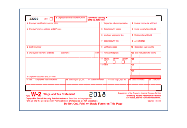 2018 Form W-2 